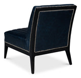 Sarreid Agave Slipper Chair Distilled Lthr  Blue