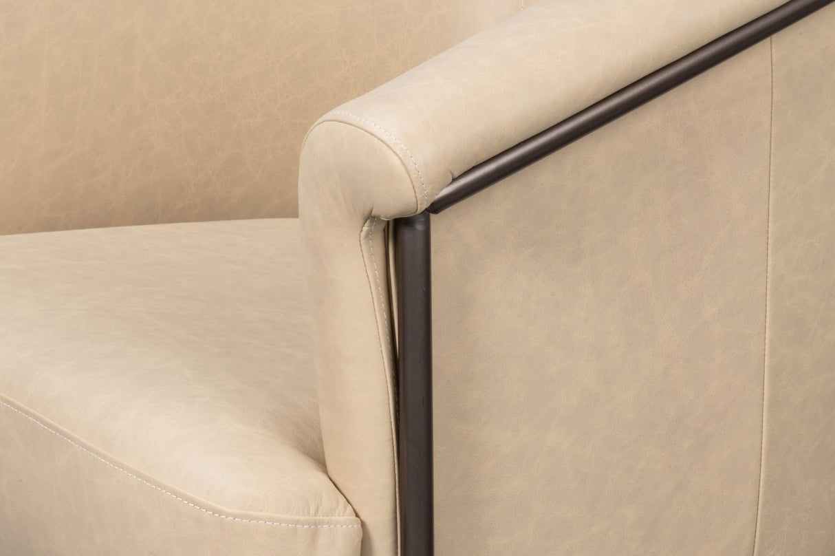 Sarreid Nagel Distilled Leather Chair White
