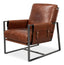 Sarreid Edmonds Distilled Leather Chair Brown