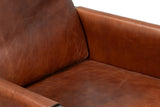 Sarreid Edmonds Distilled Leather Chair Brown