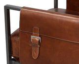 Sarreid Edmonds Distilled Leather Chair Brown