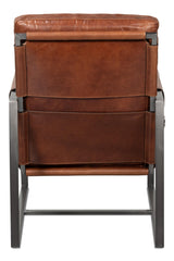 Sarreid Edmonds Distilled Leather Chair Brown