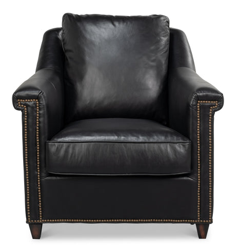 Sarreid Vandike Arm Chair  Onyx Black