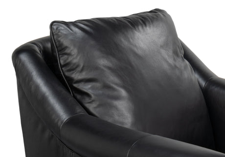 Sarreid Vandike Arm Chair  Onyx Black