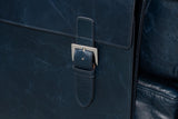 Sarreid Edmonds Distilled Leather Chair Blue