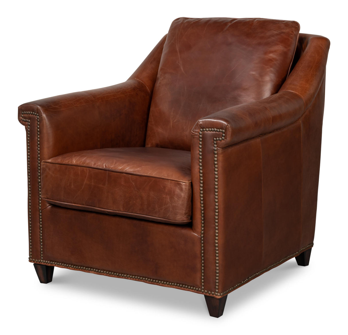 Sarreid Vandike Arm Chair  Newark Brown