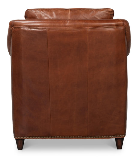 Sarreid Vandike Arm Chair  Newark Brown