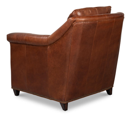 Sarreid Vandike Arm Chair  Newark Brown