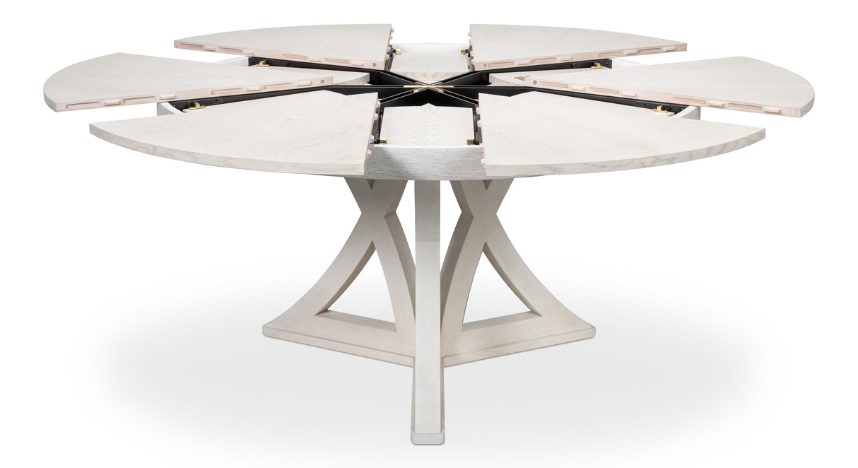 Sarreid Casual Jupe Dining Table Working Wht Lg