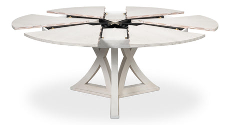 Sarreid Casual Jupe Dining Table Working Wht Lg