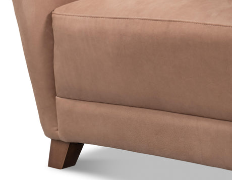 Sarreid Lombard Wing Chair Greece Grey Leather