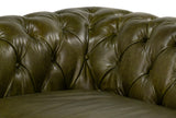 Sarreid Savile Leather Sofa  Green