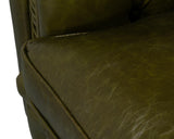 Sarreid Savile Leather Sofa  Green