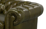 Sarreid Savile Leather Chair Green