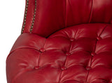 Sarreid Bastian Armchair  New Rouge Leather