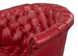 Sarreid Bastian Armchair  New Rouge Leather