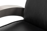Sarreid Carlisle Armchair  Leather Onyx Black