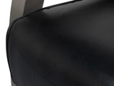 Sarreid Carlisle Armchair  Leather Onyx Black