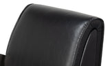 Sarreid Carlisle Armchair  Leather Onyx Black
