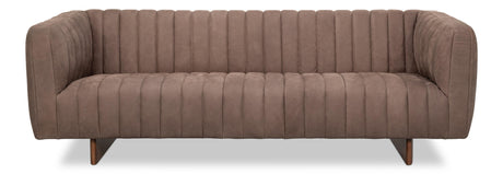 Sarreid Denys Leather Sofa  Scotland Grey