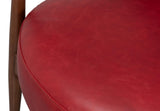Sarreid Pindar Armchair  Leather  New Rouge Red