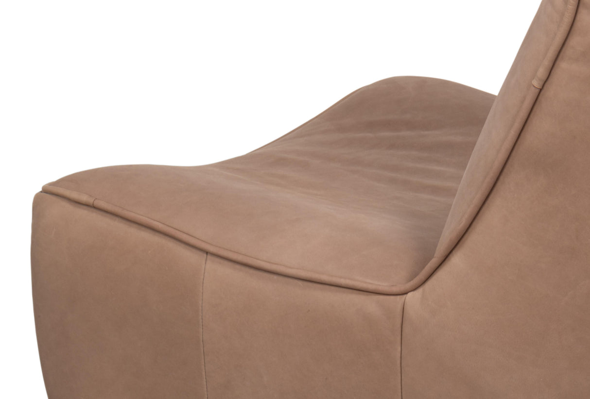 Sarreid Kennett Swivel Chair Greece Grey Leather