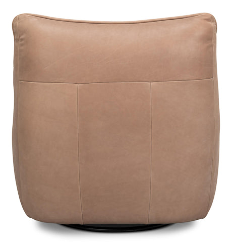 Sarreid Kennett Swivel Chair Greece Grey Leather