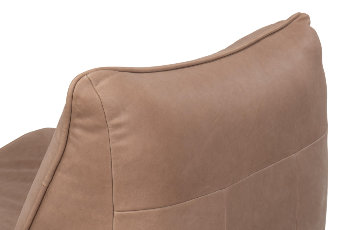 Sarreid Kennett Swivel Chair Greece Grey Leather