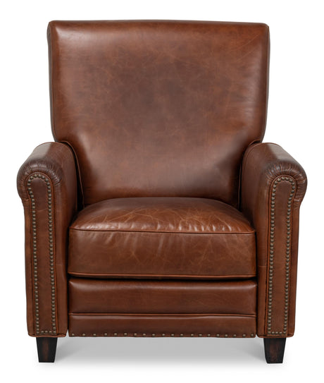 Sarreid Recliner Chair Newark Brown