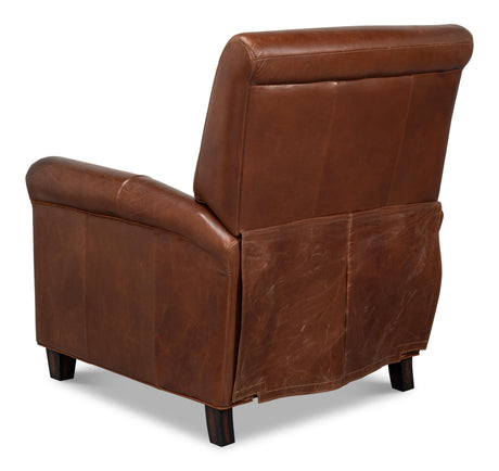 Sarreid Recliner Chair Newark Brown