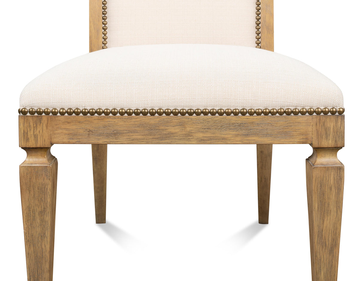 Sarreid Scroll Back Dining Sd/Chr  Heather Grey