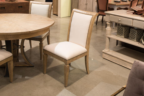 Sarreid Scroll Back Dining Sd/Chr  Heather Grey