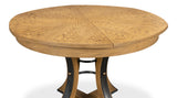 Sarreid Tower Jupe Dining Table  Med Heather Gry