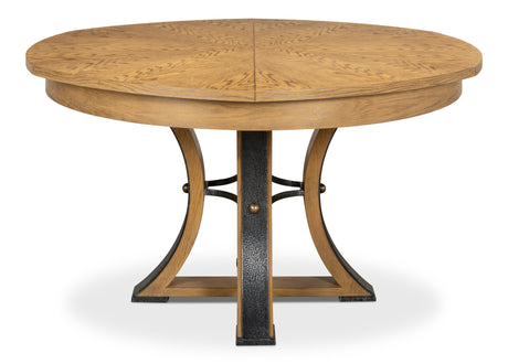 Sarreid Tower Jupe Dining Table  Med Heather Gry