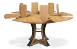Sarreid Tower Jupe Dining Table  Med Heather Gry