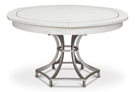 Sarreid Sunset Jupe Dining Tbl Med Working White