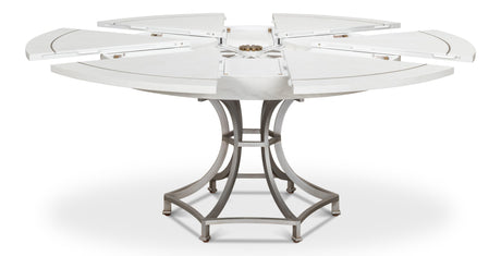 Sarreid Sunset Jupe Dining Tbl Med Working White