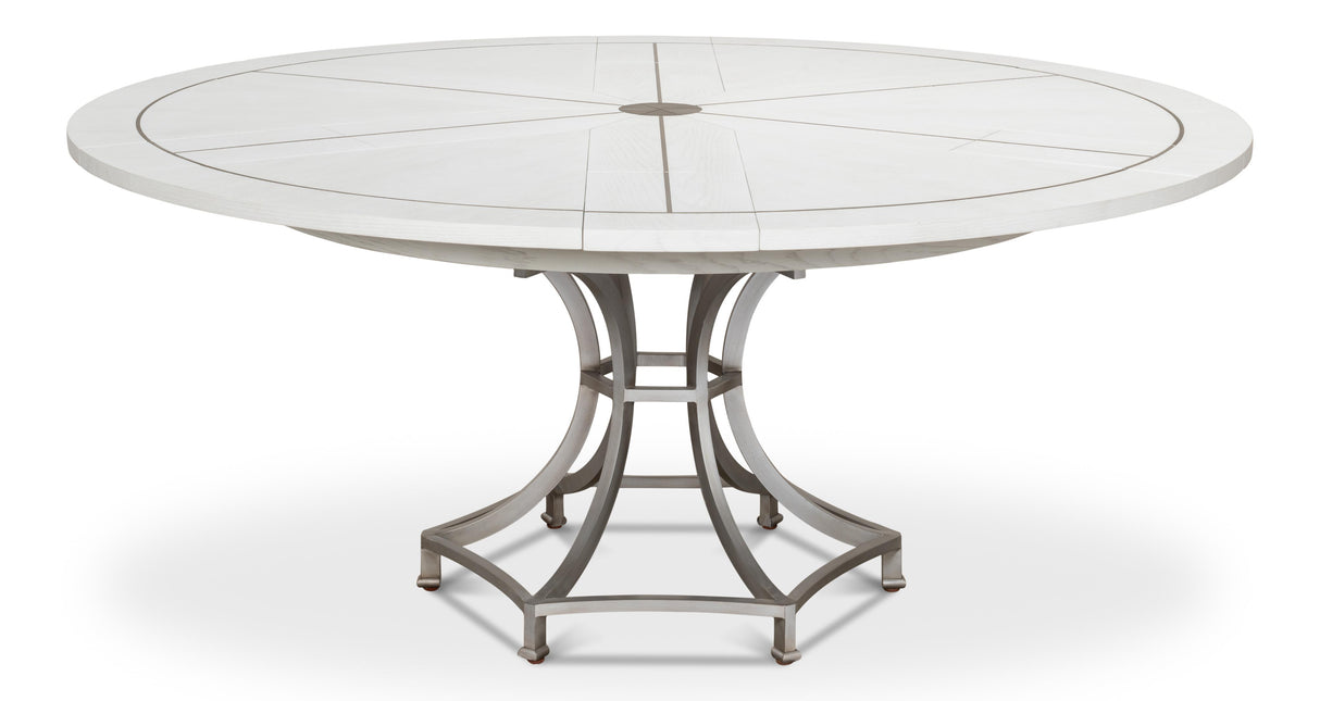 Sarreid Sunset Jupe Dining Tbl Med Working White