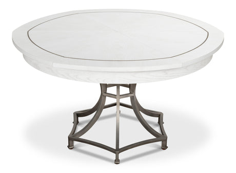 Sarreid Sunset Jupe Dining Tbl Med Working White