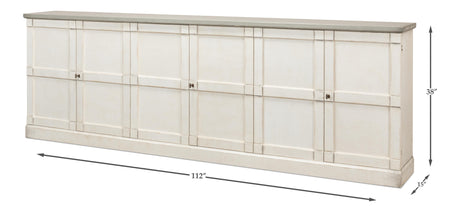 Sarreid Luciana Wood Drs Buffet 112 St.Wht Grey