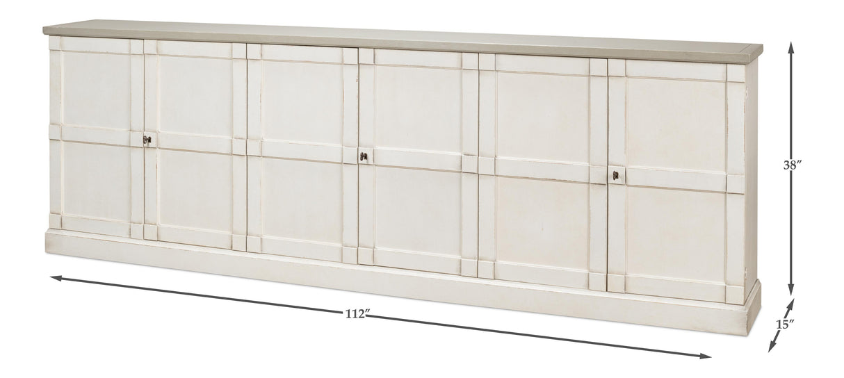 Sarreid Luciana 6 Wood Dr Buffet 112 Wh/Wh G.Qz