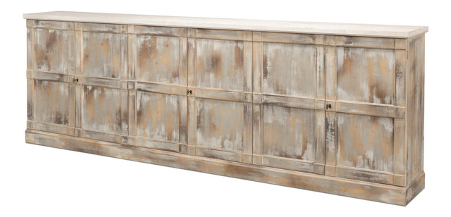 Sarreid Luciana Wood Drs Buffet 112 Grey Stucco