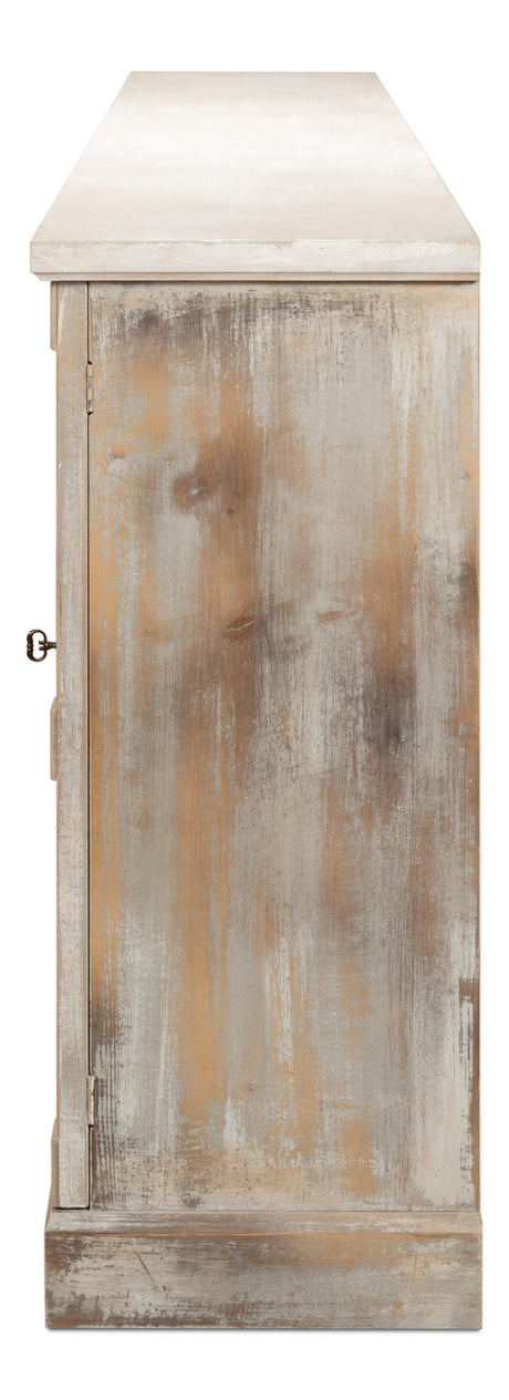 Sarreid Luciana Wood Drs Buffet 112 Grey Stucco