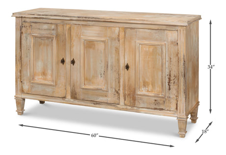 Sarreid Louis Xvi Buffet  Antique Oak
