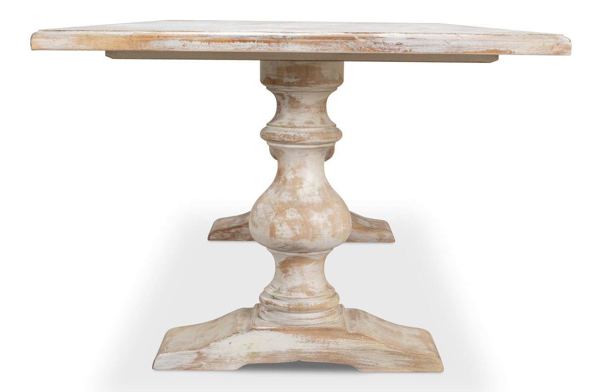 Sarreid Lionisio Trestle Table Disrupted White