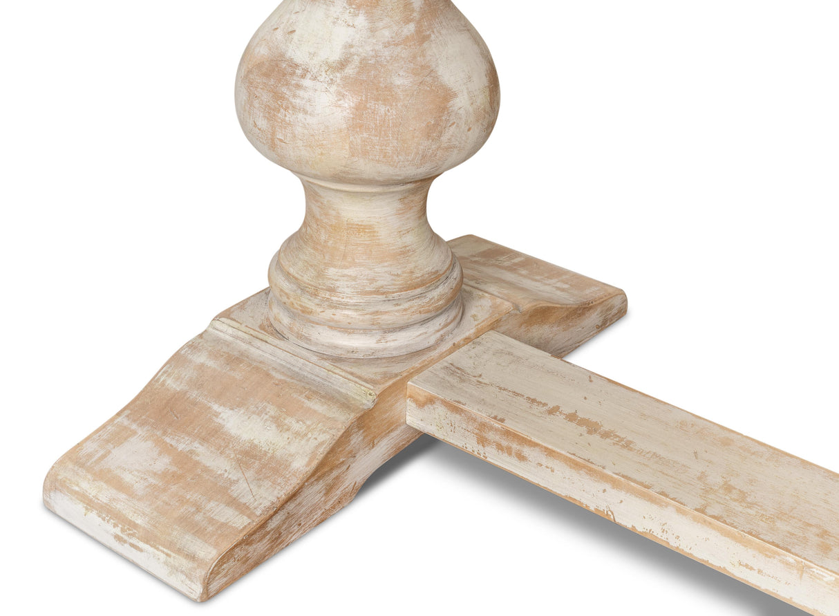 Sarreid Lionisio Trestle Table Disrupted White