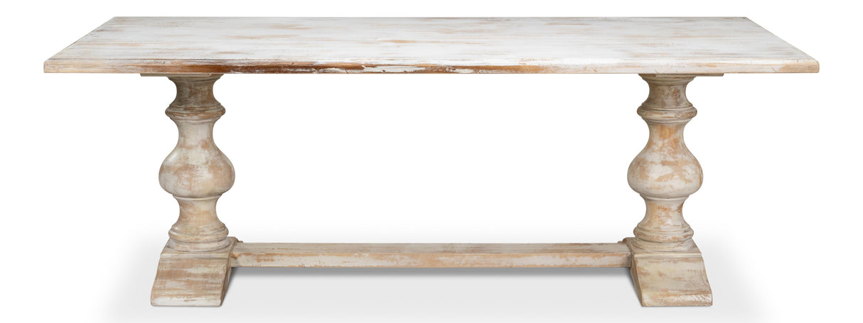 Sarreid Lionisio Trestle Table Disrupted White