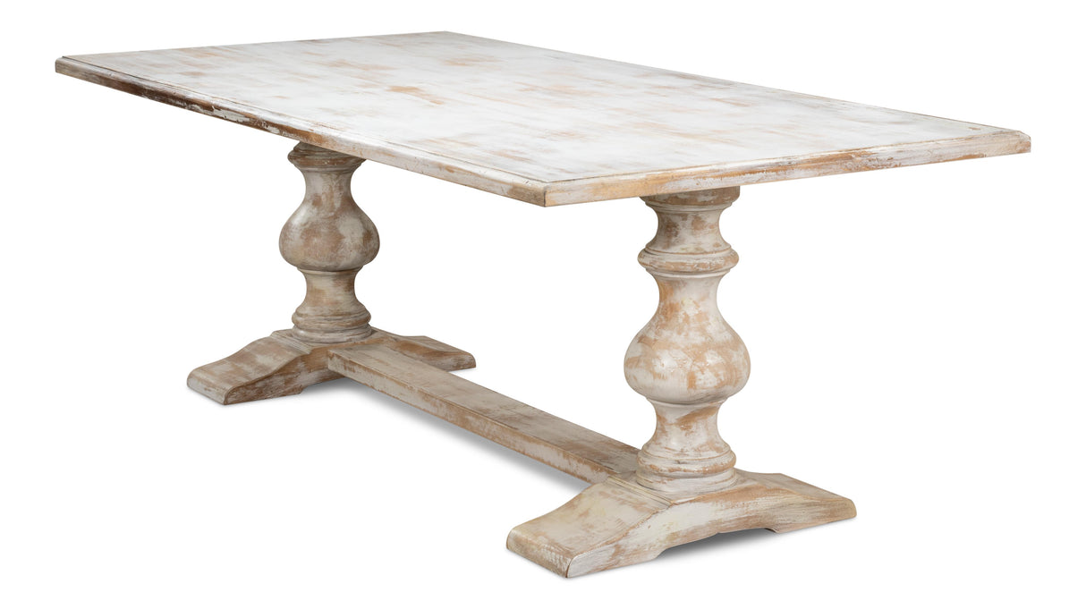 Sarreid Lionisio Trestle Table Disrupted White