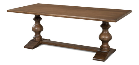 Sarreid Lionisio Trestle Table  Driftwood Finish