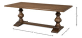 Sarreid Lionisio Trestle Table  Driftwood Finish
